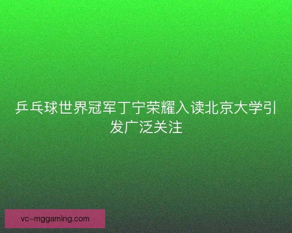 乒乓球世界冠军丁宁荣耀入读北京大学引发广泛关注